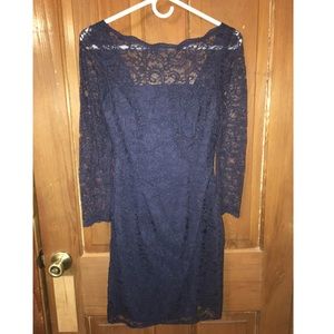 Navy blue lace dress!
